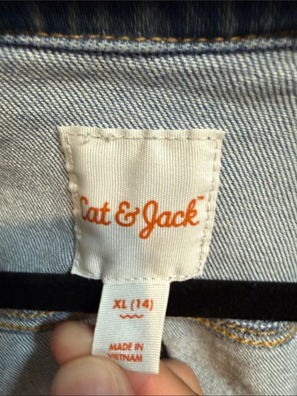 Cat & Jack Light Blue Denim Jacket with Daisy Embroidery